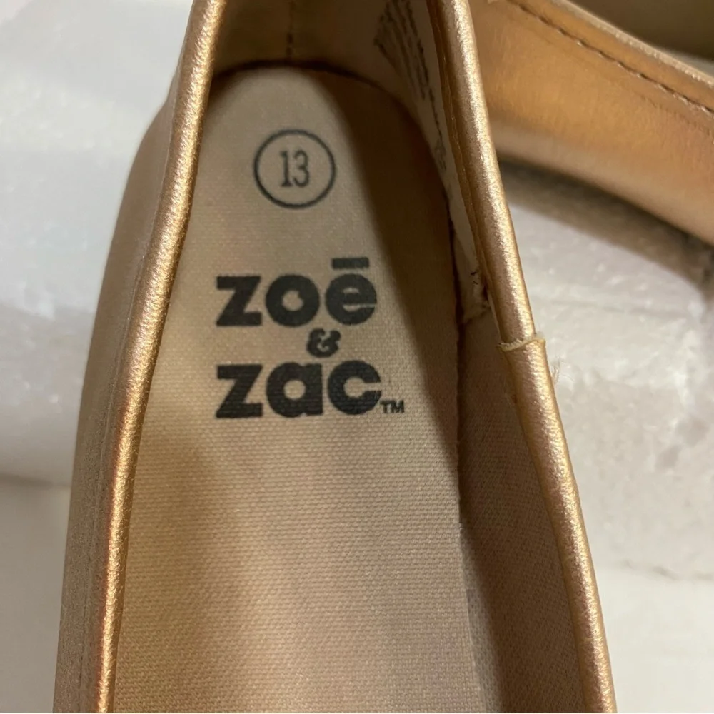 ZOE & ZAC Shoes Ballet Flats Size 13 Rose Gold Padded Footbed